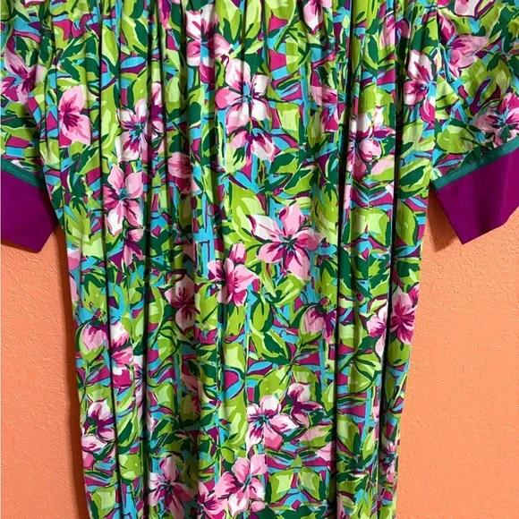 Bechamel Purple and Green Floral Dress - Picture 2 of 3